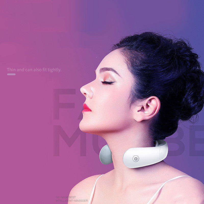 Nurva Cordless Neck Massager in use